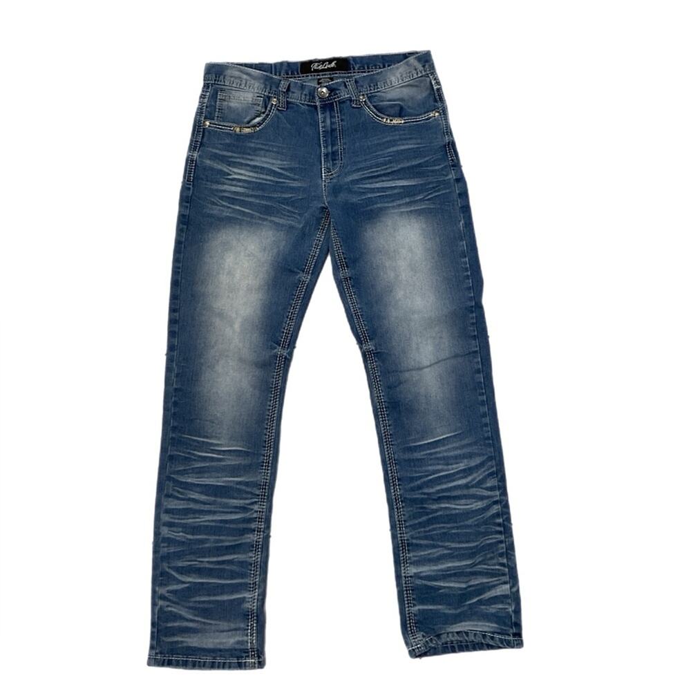 True Luck Men’s Light Blue Denim Straight Jeans